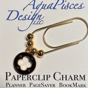 Paperclip Charm - Planner Accessory, Pagesaver, Bookmark